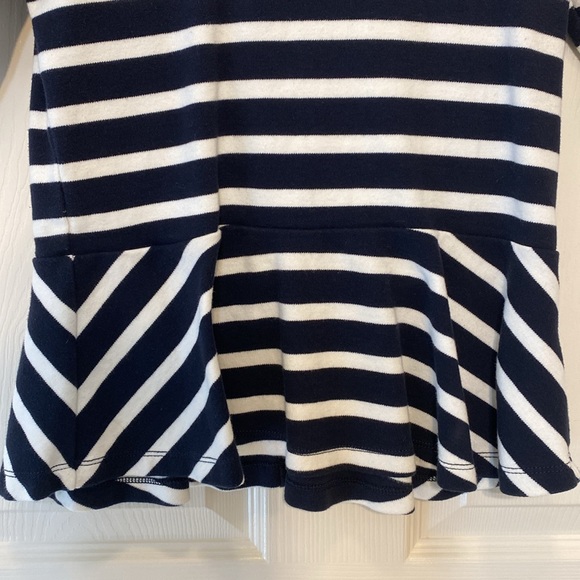 GAP navy and white striped peplum top - Picture 4 of 6